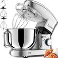 Robot de Cuisine Multifonction 1500W Facelle 6,2L avec Accessoires Complets et Protection Anti-Éclaboussures - Argent