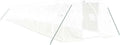 Serre Tunnel de Jardin en Acier Blanc 48 m², Dimensions: 16x3x2 m