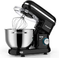 Robot Pâtissier Vospeed 1500W, Bol 6,2 L en Acier Inoxydable pour Cuisine, Mélangeur Multifonction avec Batteur, Crochet et Fouet, Compatible Lave-vaisselle (Noir)