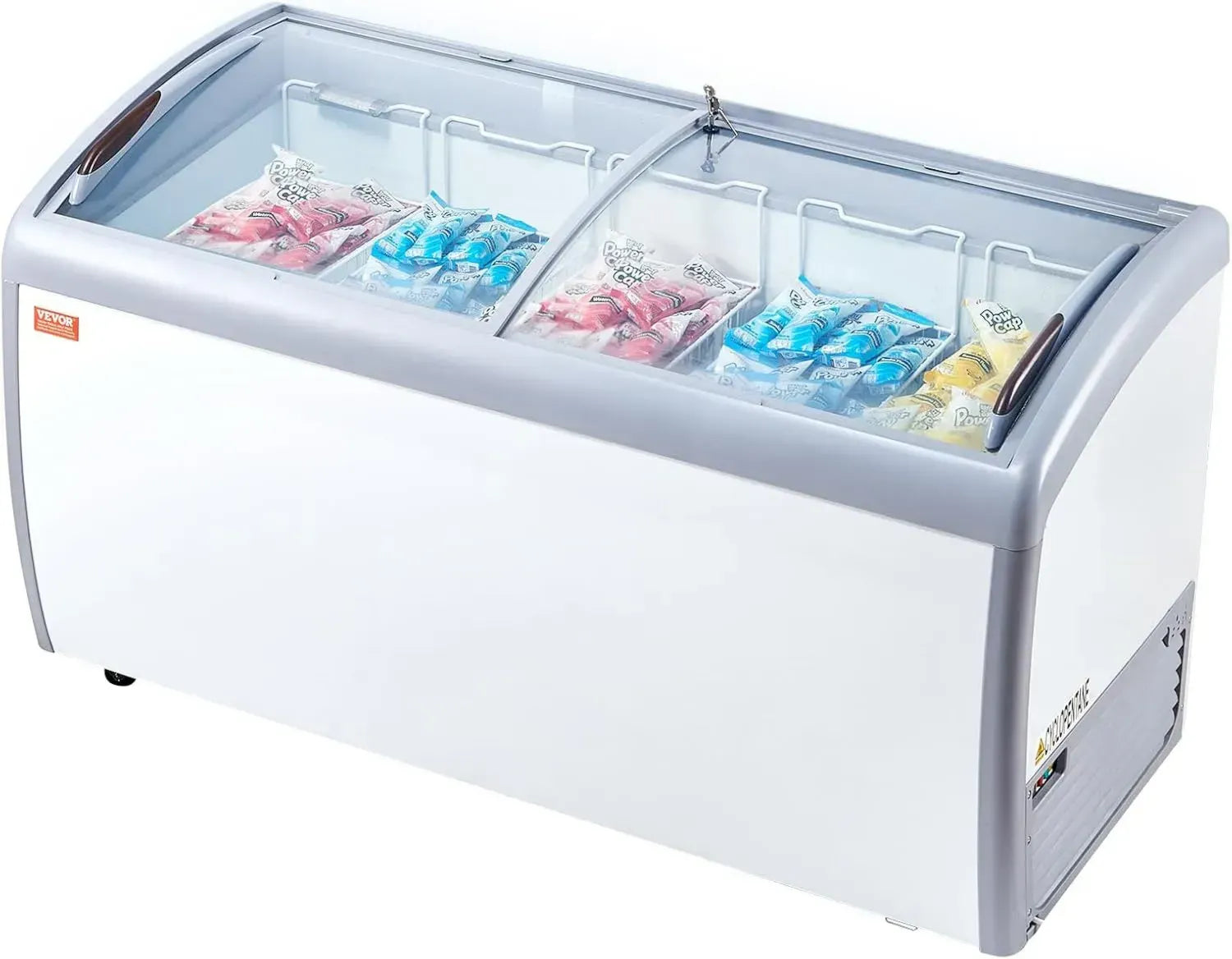 Congélateur à Glace Commercial VEVOR 460 L avec Portes Coulissantes et Roulettes