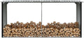 Abri en acier galvanisé pour bûches 330x92x153cm, Anthracite