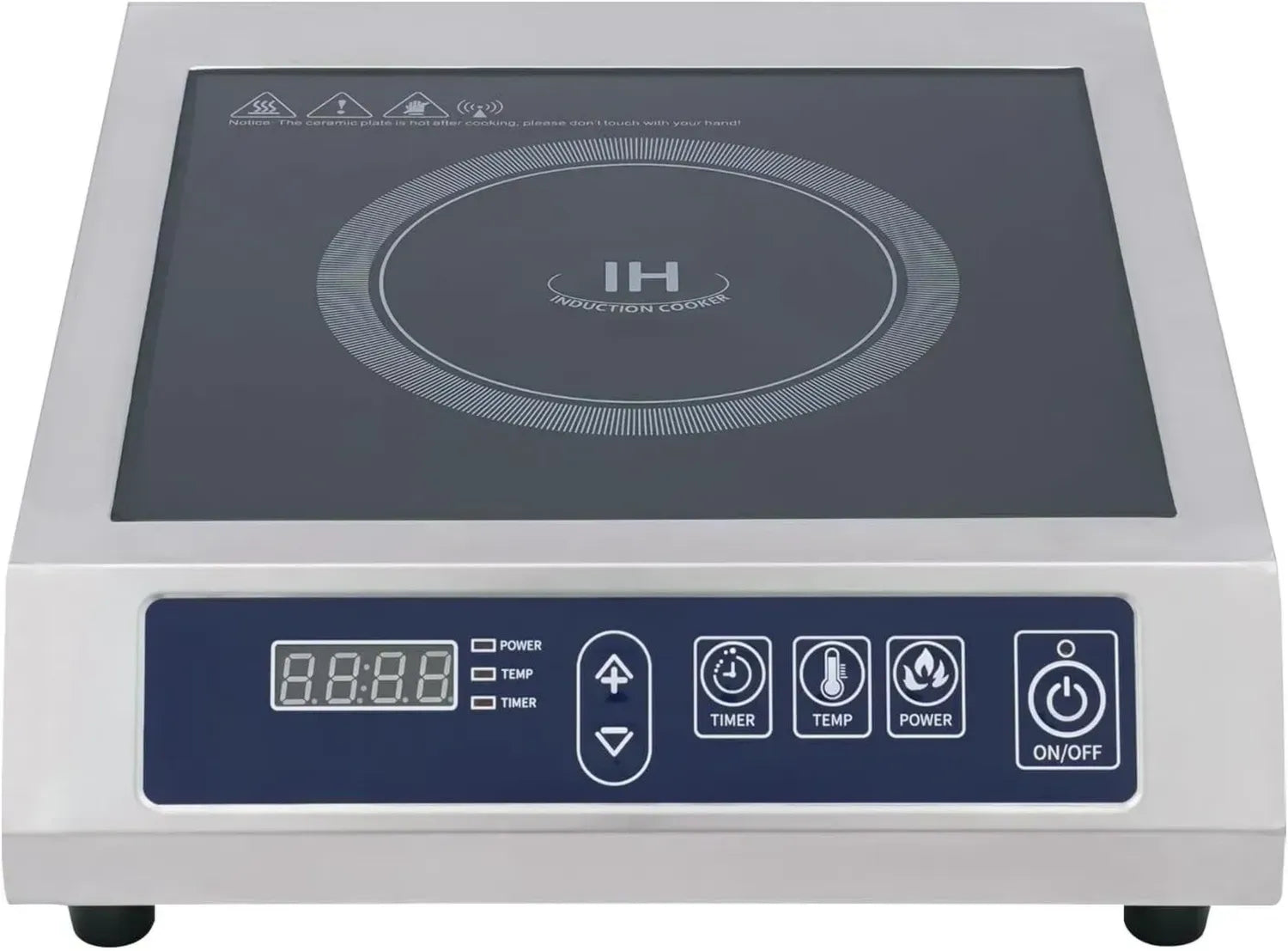 Plaque de Cuisson à Induction 3500W, 11 Niveaux, LED, Détection Automatique, Acier Inoxydable