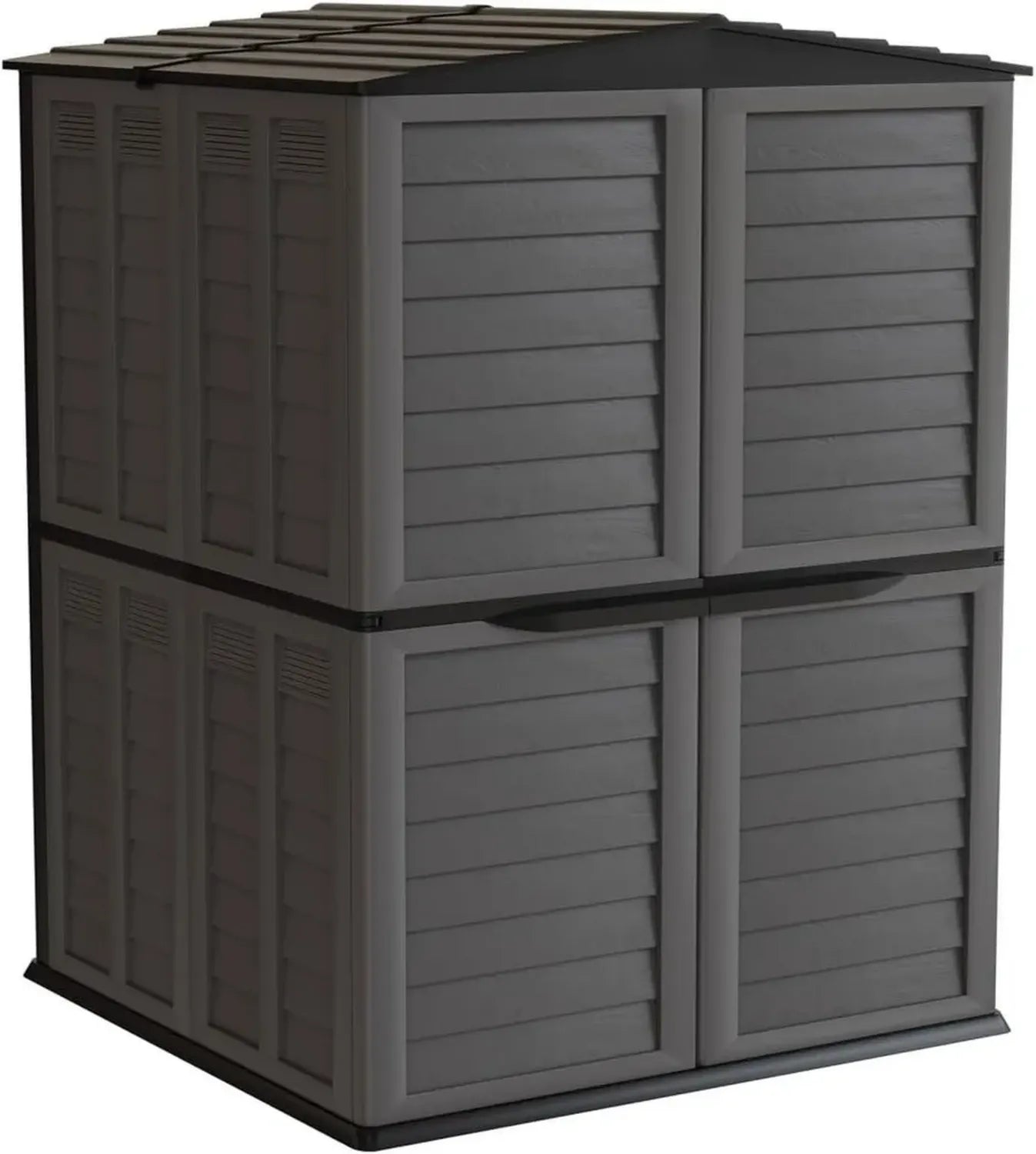 Abri de Jardin en Résine Anthracite 5500 L - Étanche et Sécurisé pour Outils et Vélos
