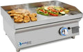 Plancha à gaz professionnelle 60 cm en chrome dur avec rebord pour cuisine de restaurant