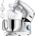 Robot Pâtissier Cheflee 2000W, 6.2L, Multifonction avec Bol en Acier Inoxydable, Faible Bruit, 6 Vitesses