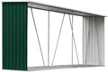 Abri de Jardin en Acier Galvanisé pour Bois 330x84x152 cm Vert