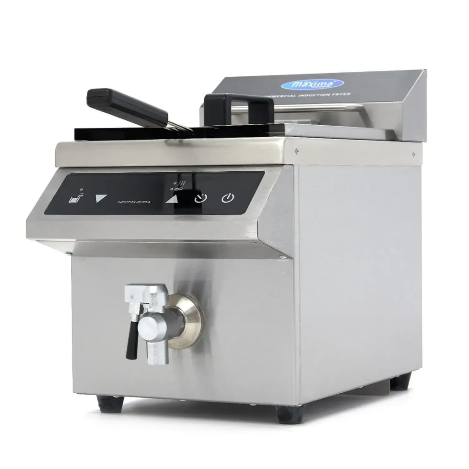 Friteuse à Induction 8L avec Panier et Robinet de Vidange