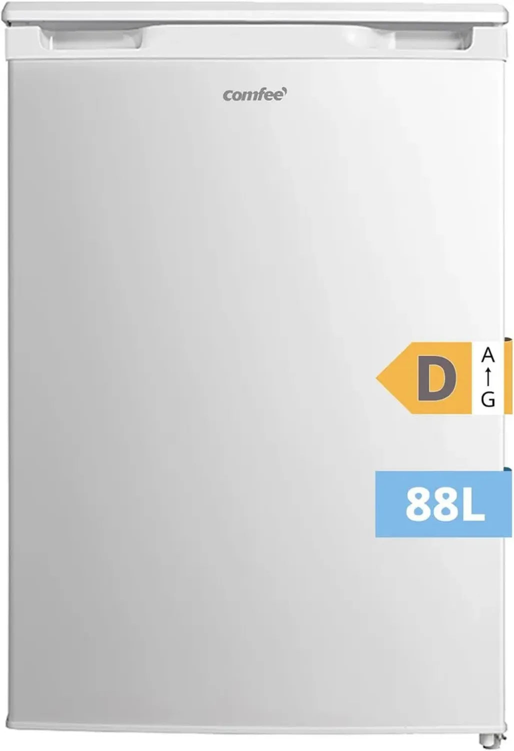 Congélateur vertical COMFEE' 88L, 3 tiroirs, porte réversible, thermostat ajustable, blanc