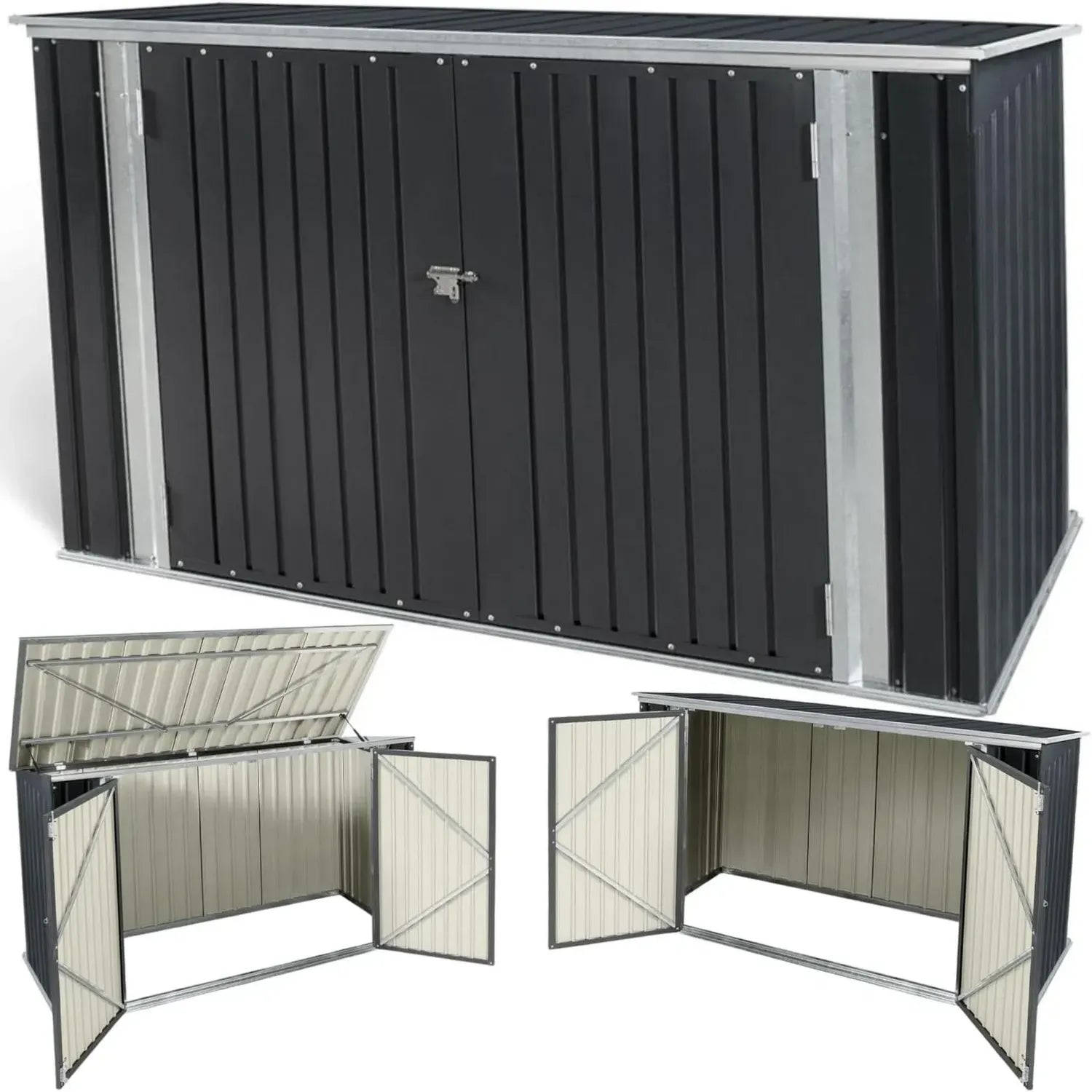 Abri de Jardin en Métal pour Vélos et Outils - 210x130x105 cm