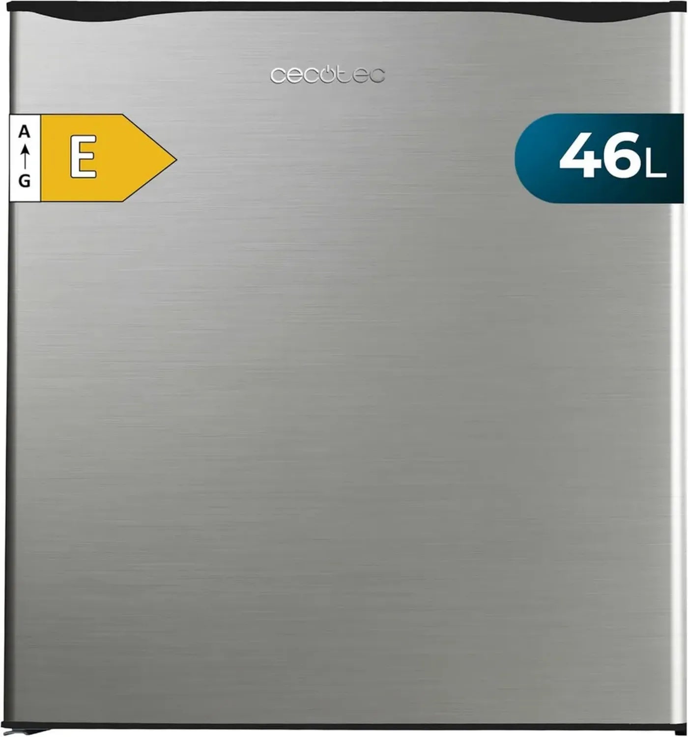 Réfrigérateur Compact Cecotec 46L GrandCooler Inox, Éco Classe E, Silencieux