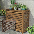 Cache en bois pour climatiseur extérieur, support à fleurs et paravent décoratif