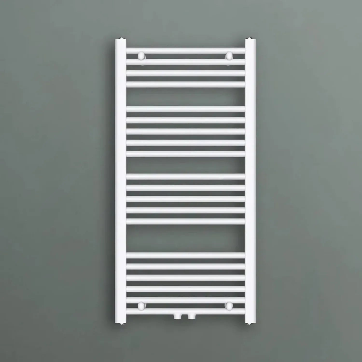 Radiateur Mural Eau Chaude 100x50cm Blanc en Acier Inoxydable