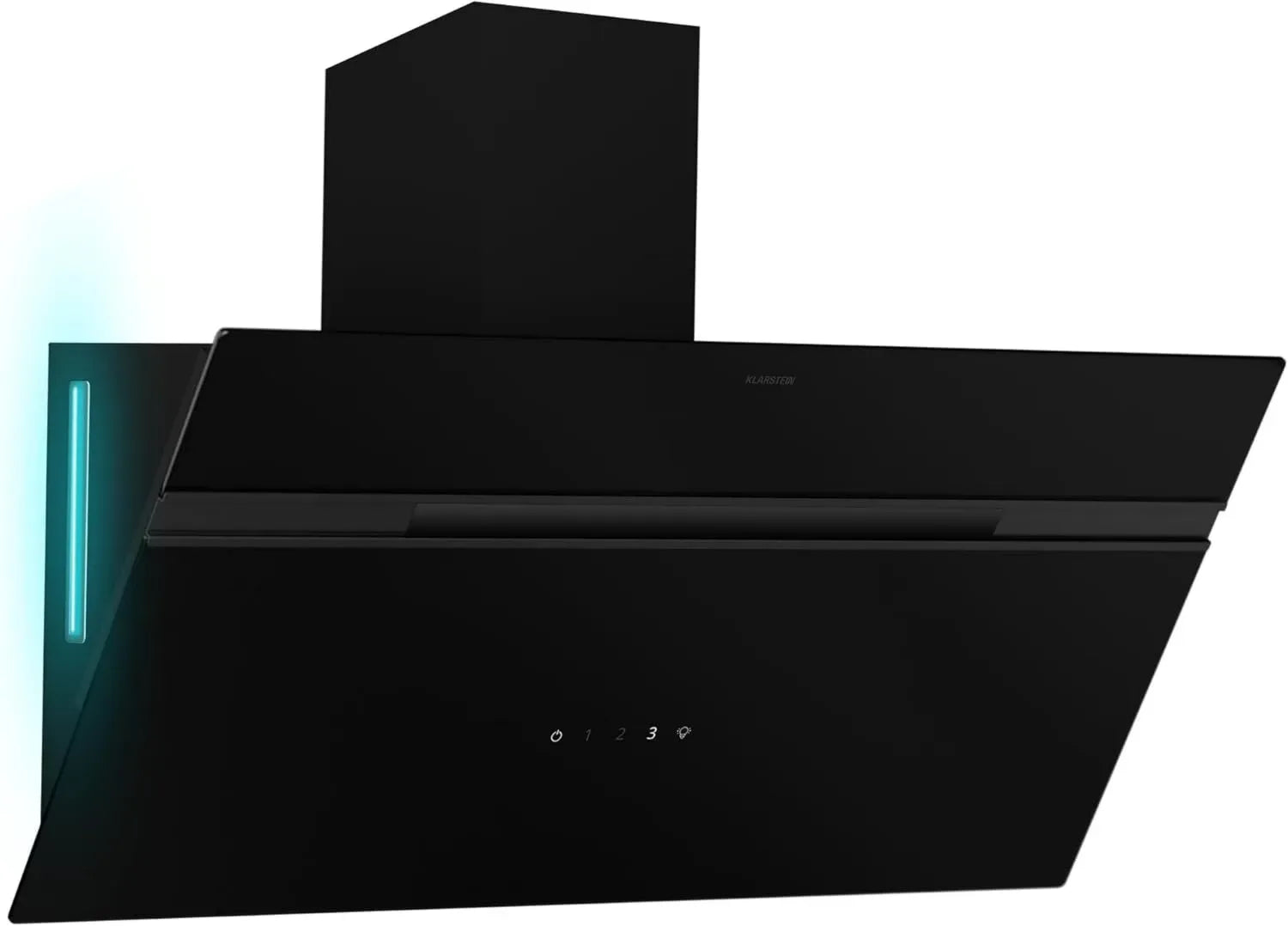 Klarstein Alina - Hotte Murale LED 90 cm, 615 m³/h, Touches Tactiles, Énergétique A, 54 dB, Noire