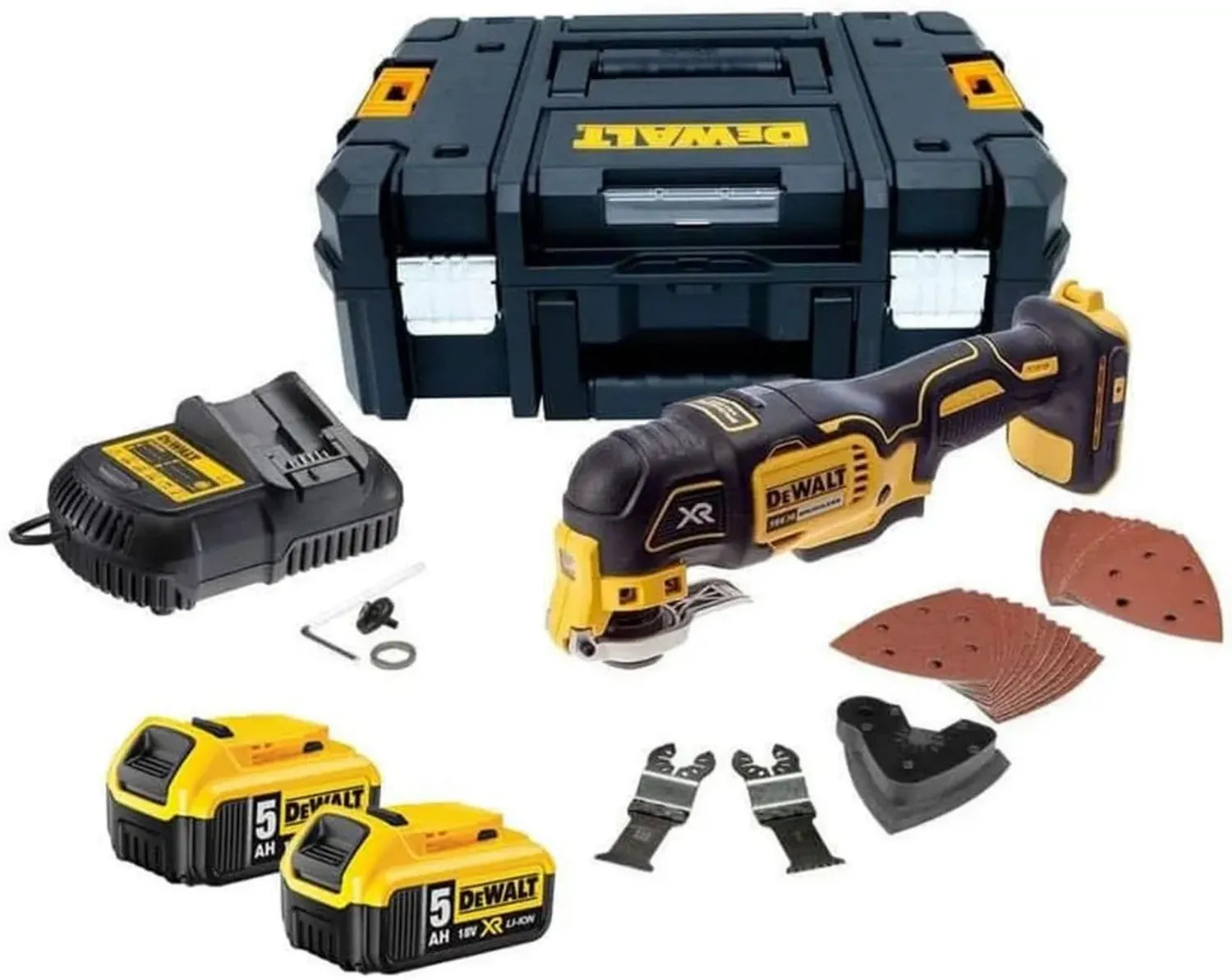 Ensemble Outil Multifonction Dewalt 18V Li-Ion avec 32 Accessoires et TSTAK