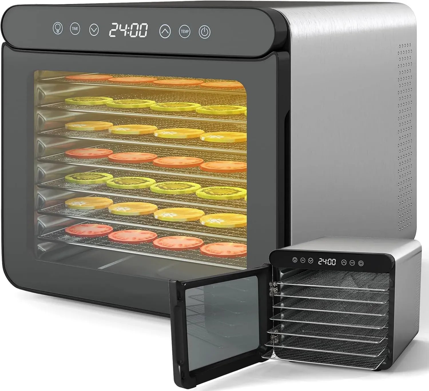 Déshydrateur Alimentaire 7 Plateaux en Inox avec Minuterie 24h et Réglage de Température