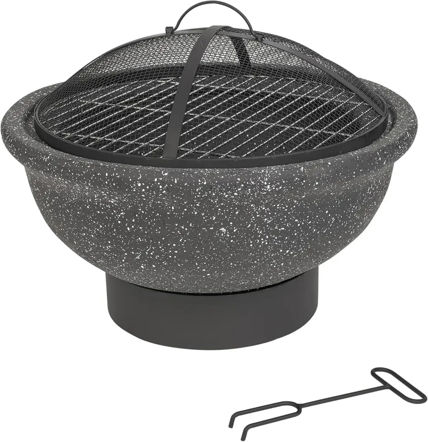 Brasero Rond en MGO Pour Jardin et Barbecue - Noir