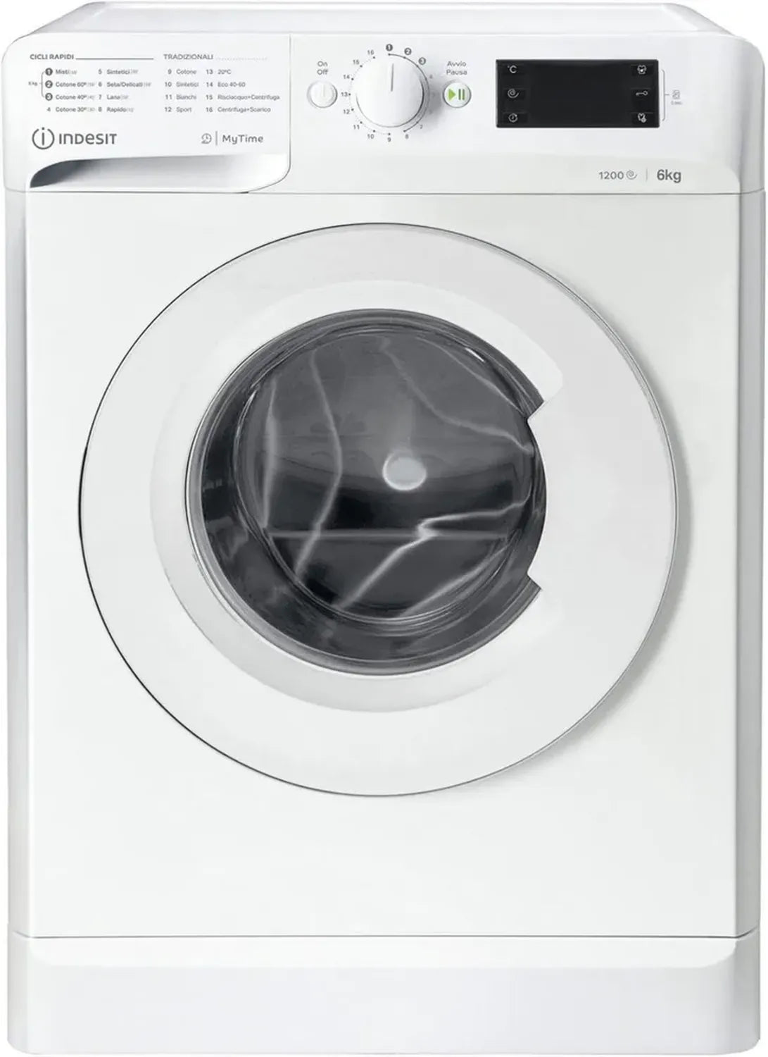 Machine à laver Indesit 6 kg, My Time, 1200 tours/min, MTWSE 61251 W