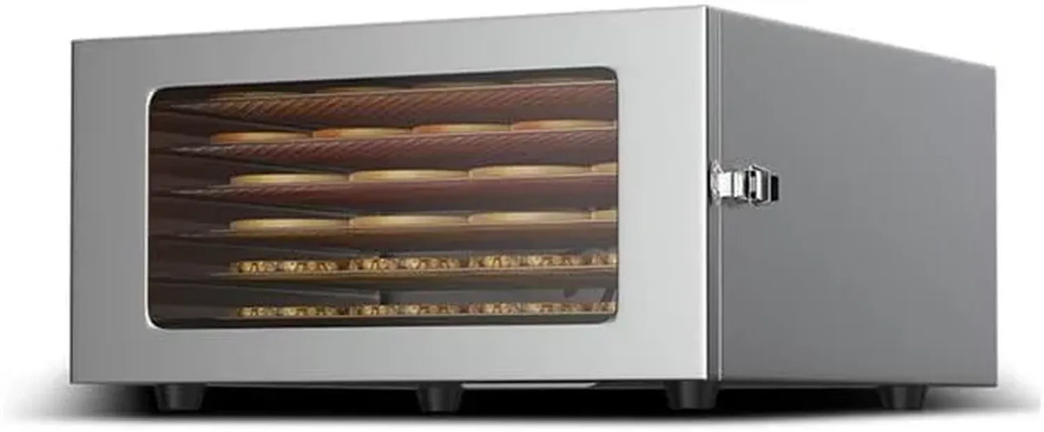 Déshydrateur Électrique avec 6 Niveaux, Minuterie 24h, Température Ajustable 30-90°C pour Viandes et Fruits
