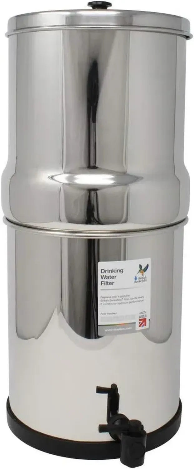 Filtre à Eau à Gravité Doulton British Berkefeld 8,5 L avec 4 Cartouches Super Sterasyl