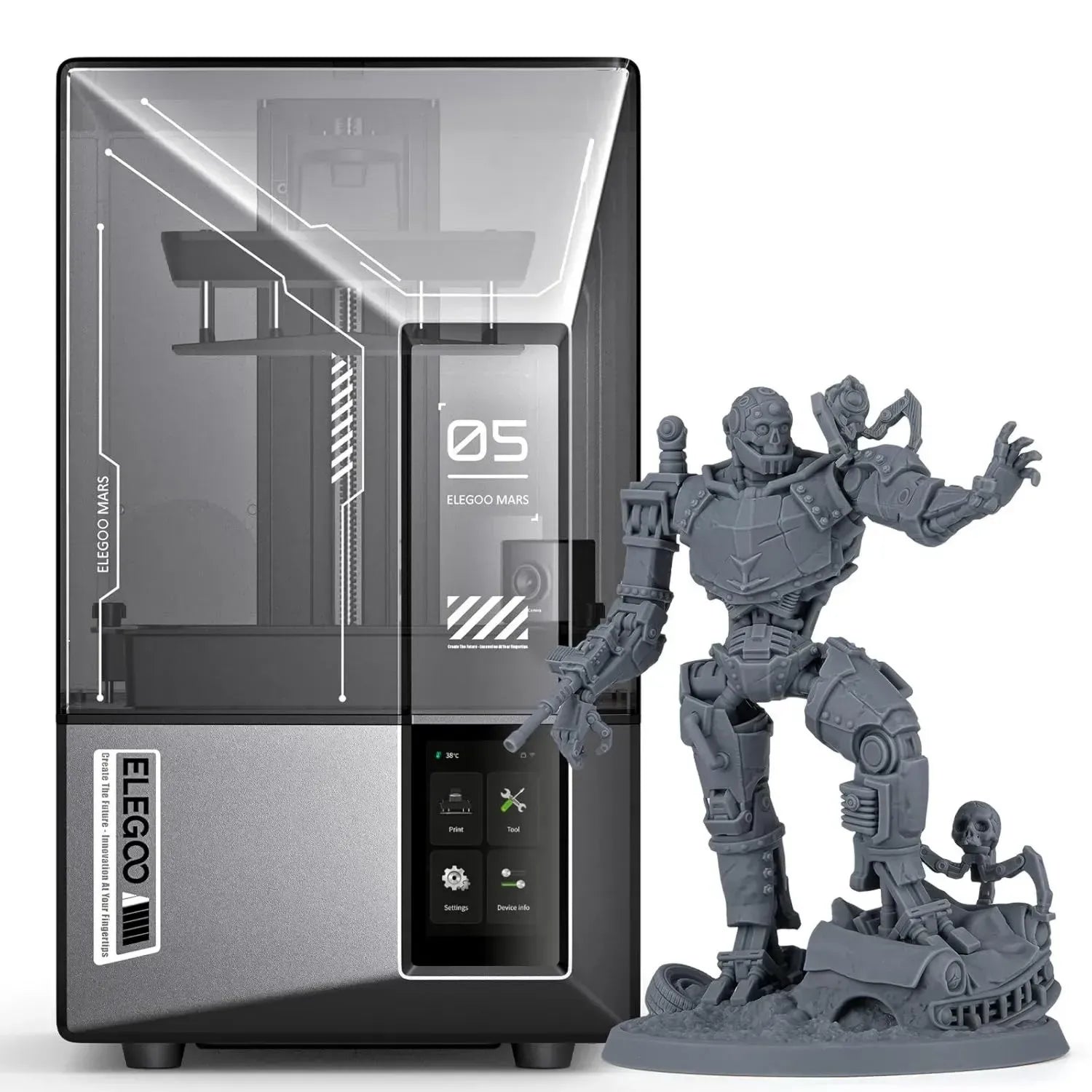 Imprimante 3D Résine 9K MSLA ELEGOO Mars 5 avec Nivellement Automatique et Caméra AI