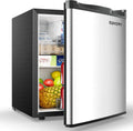 Réfrigérateur Compact EUHOMY 46L, Porte Réversible, Thermostat 7 Niveaux, Silencieux 38 dB, Économique pour Bureau et Dortoir, Argent