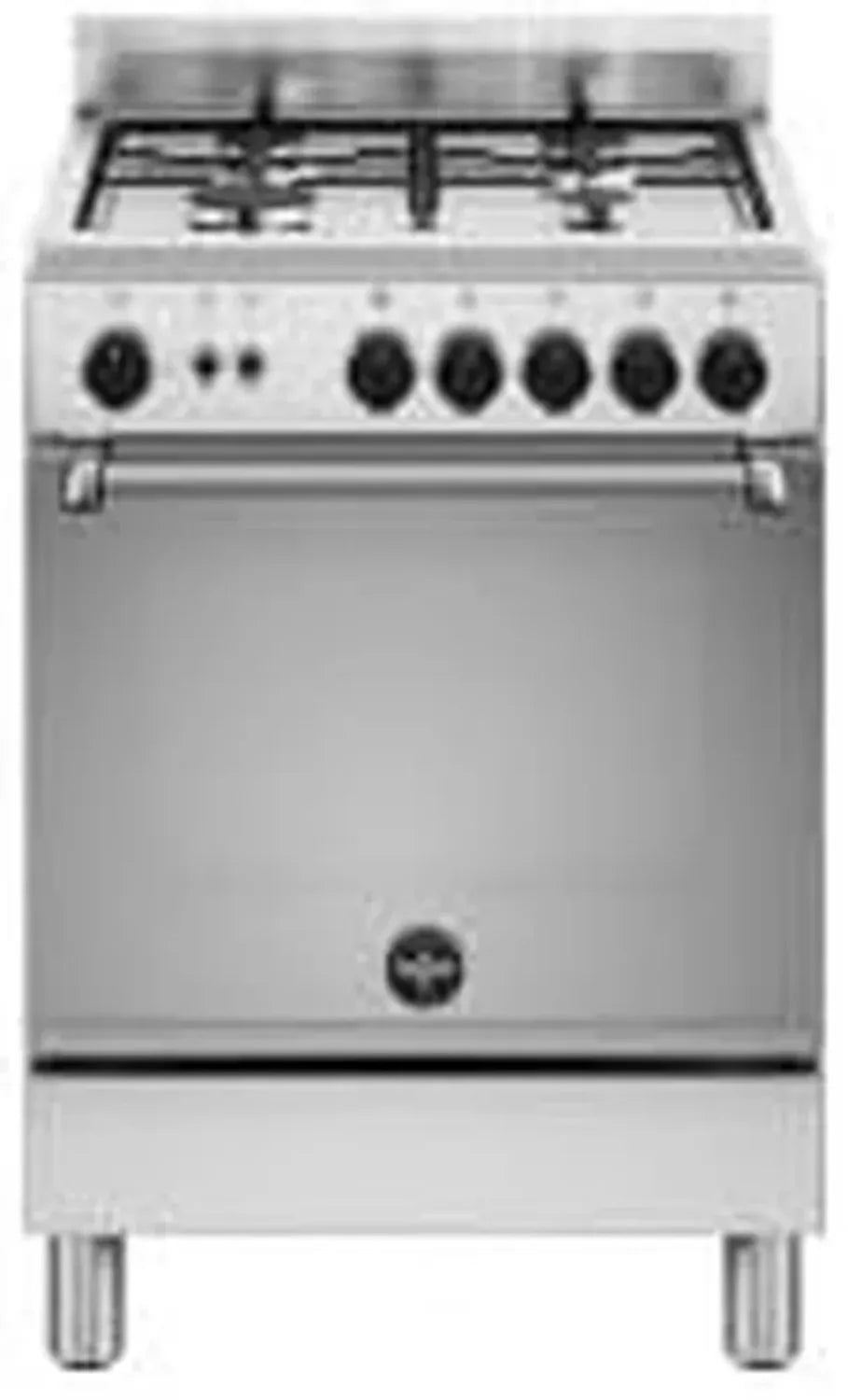 Cuisinière à Gaz Inox 60x60cm La Germania avec 4 Feux