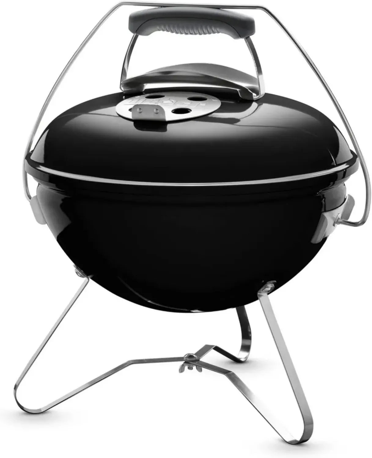 Weber Barbecue Portable au Charbon Smokey Joe Premium, Émail Porcelaine, Surface de Cuisson 37 cm, Poignée Tuck-N-Carry, Noir