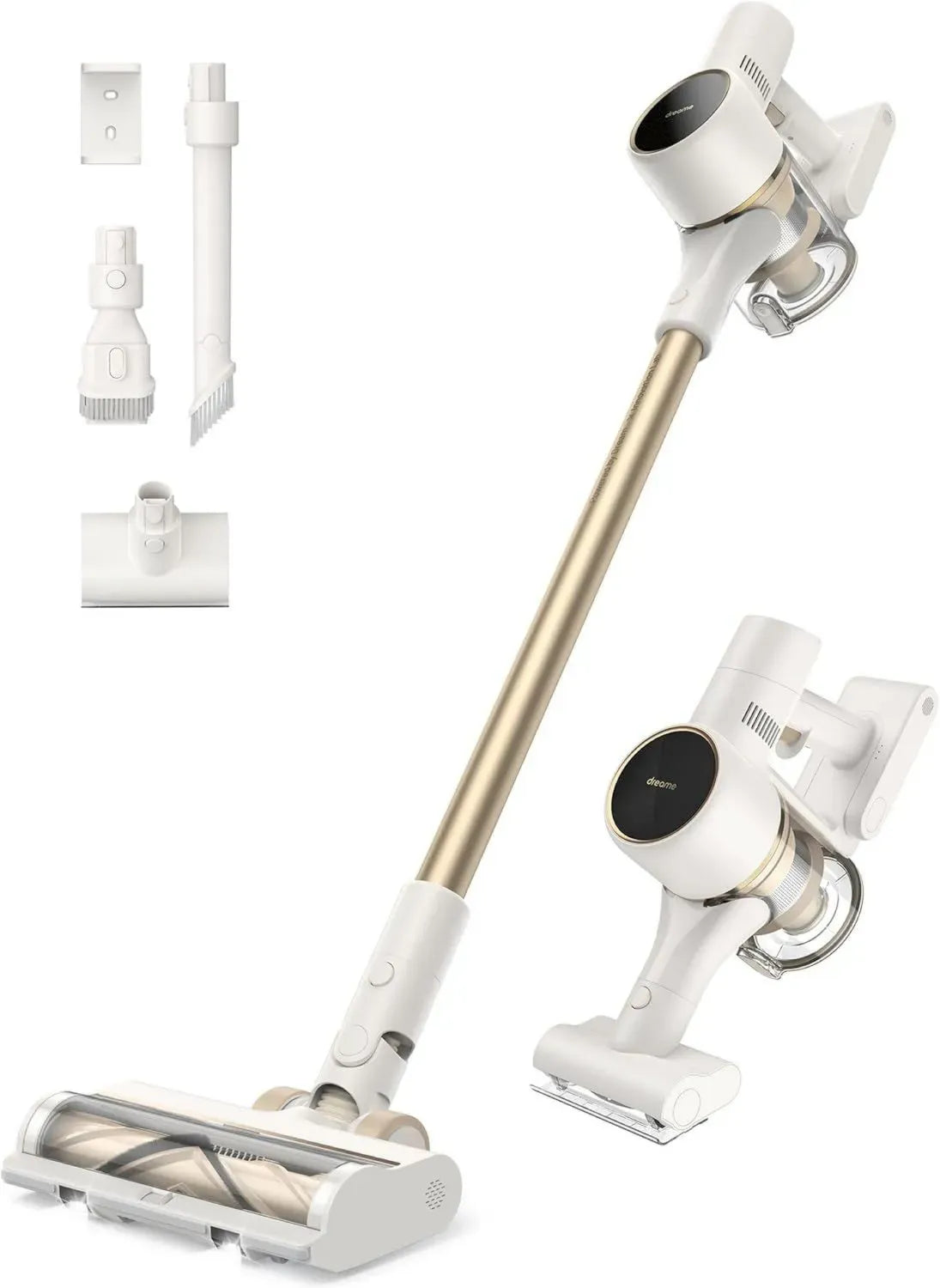 Aspirateur Balai sans Fil Dreame R10, Puissance 120AW, Autonomie 60 Min, Filtration Haute Efficacité, Brosse LED Pour Tous Sols