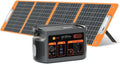 Générateur Électrique Portable 300W FlashFish avec Panneau Solaire 100W, Batterie LiFePO4 179,2Wh, Charge Rapide en 1H, Station Électrique pour Camping et Urgences