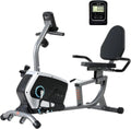 Vélo Semi-Allongé Magnétique avec Écran LCD et Siège Réglable - 8 Niveaux de Résistance