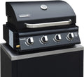Grill à Gaz 4 Brûleurs avec Récupérateur de Graisse - Portable et Pratique