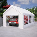 Abri Auto 3x6m avec Toile Imperméable et Parois Amovibles pour Jardin