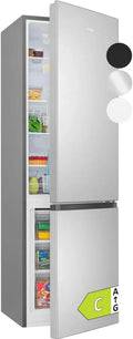 Réfrigérateur Congélateur Bomann KG7353 55cm 268L LED Inox