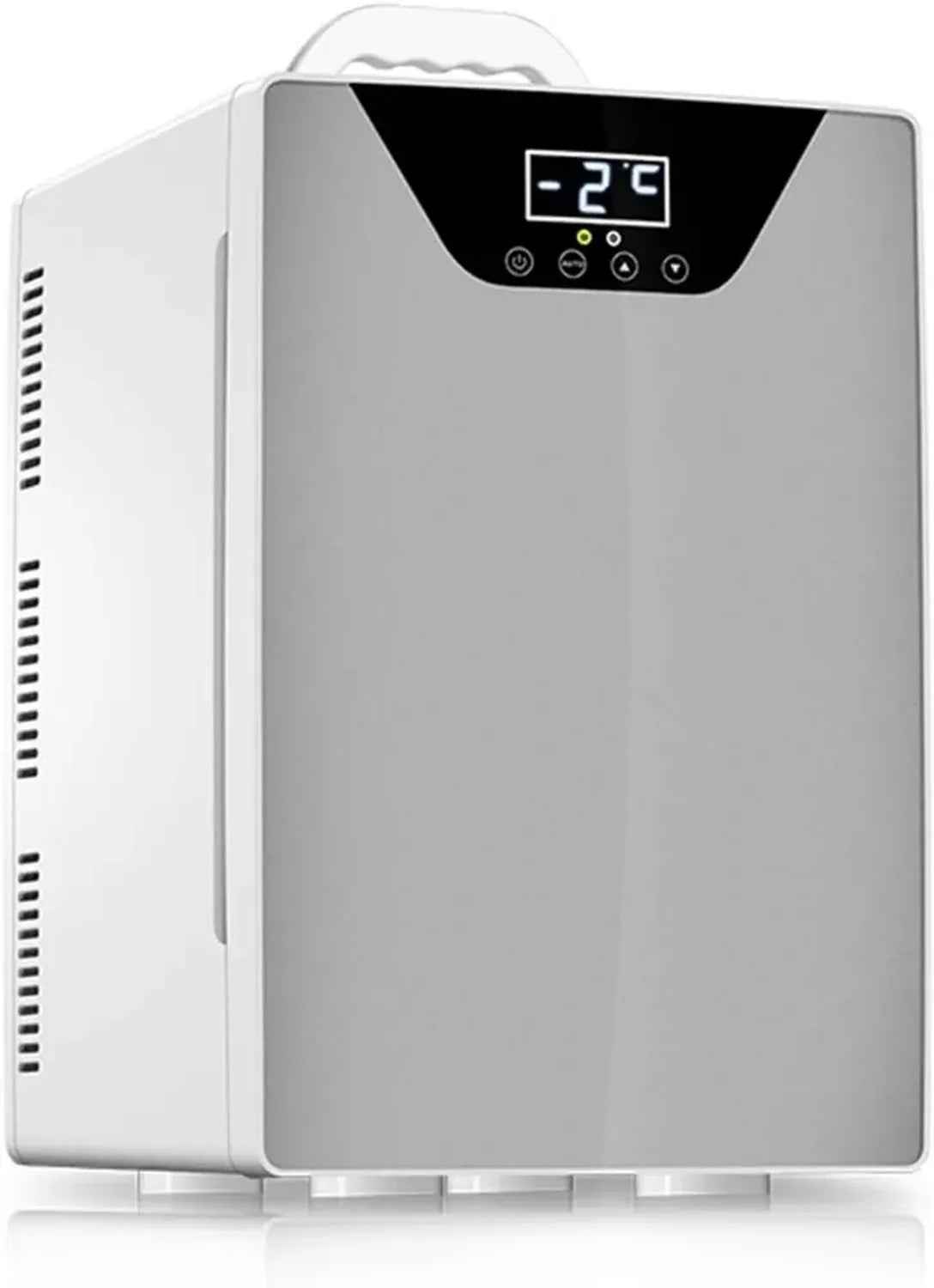 Réfrigérateur Portatif 20L avec Écran LCD - Idéal pour Cosmétiques, Bureau et Voiture - Argenté, 220V