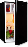 KLARSTEIN Cool Cousin - Réfrigérateur-congélateur combiné 80 L, 69 L réfrigérateur, 11 L congélateur, 3 étoiles, 2 étagères en verre, 3 compartiments de porte, bac à légumes