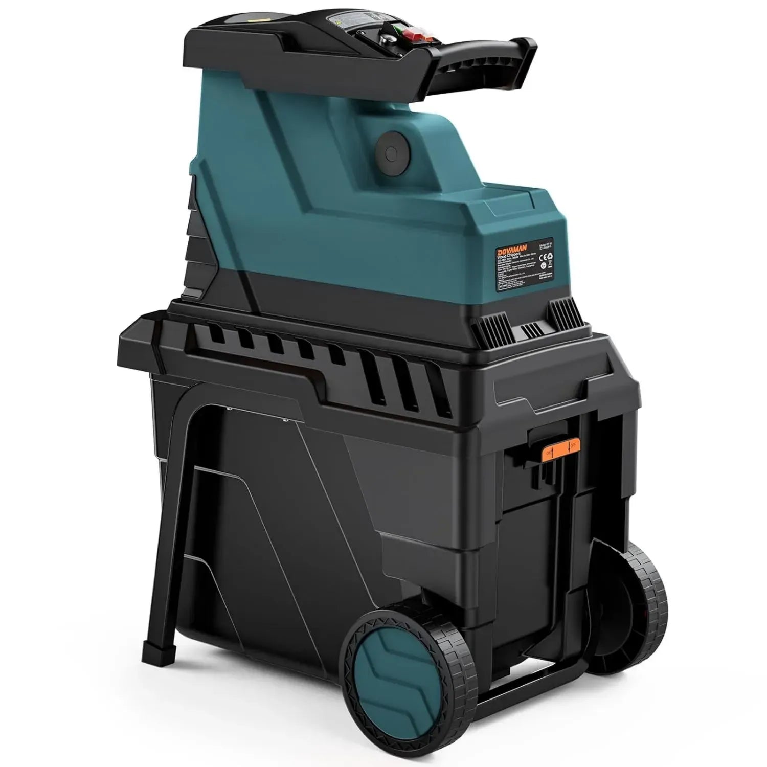 Broyeur de Jardin Silencieux DOVAMAN GT10, 2800W, Rouleau 8 Dents, Ratio 18:1, Diamètre 45mm, 88dB, Bac 55L