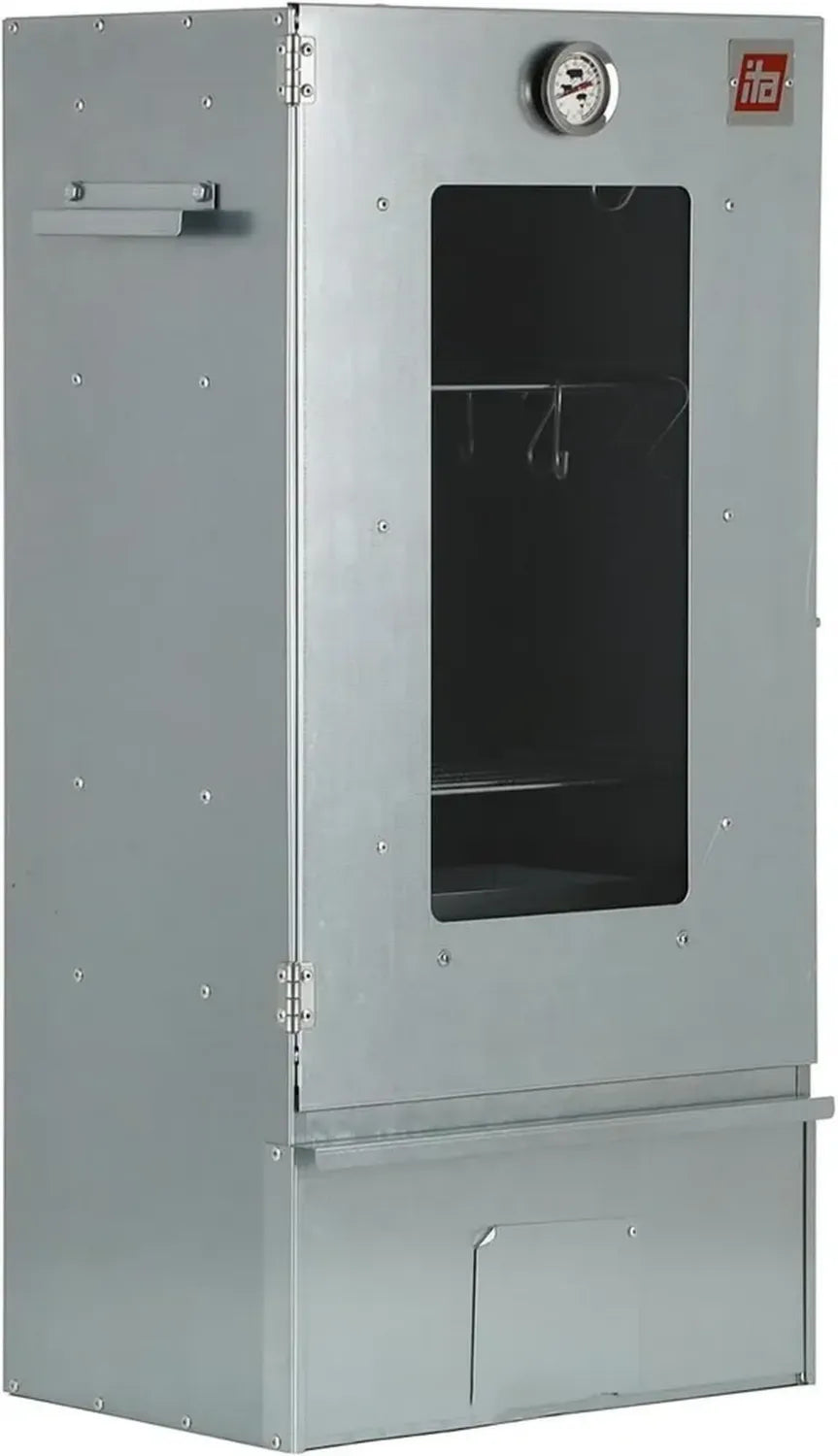 ITA Fumoir Électrique 7002 - Armoire à Fumage Professionnelle en Acier Inoxydable avec Fenêtre et Thermomètre - 3 Niveaux pour une Cuisson Optimale