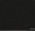 Plaque à induction Bosch 60 cm Série 6 avec 3 zones de cuisson, DirectSelect et PerfectFry Noir
